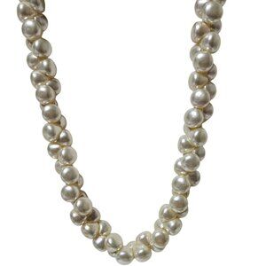 Vintage Faux Pearl Necklace Chunky Statement Retro 50s 60s Fashion Jewelry